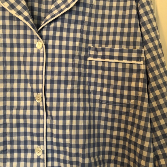 NWOT WOMENS P. JAMAS GINGHAM NIGHT SHIRT, LARGE - Picture 2 of 5